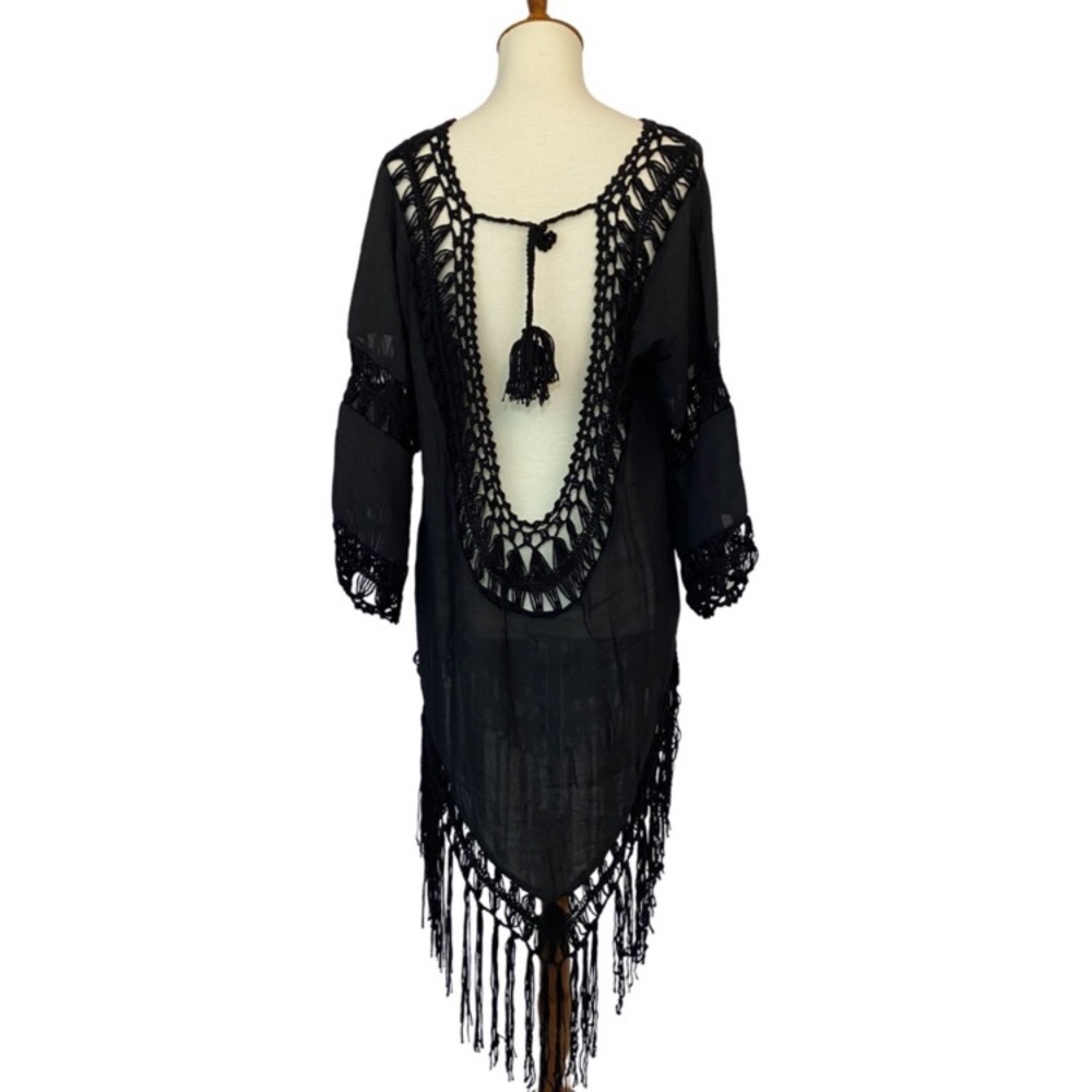 New! Black Crochet Cover Up - Picture 8 of 8
